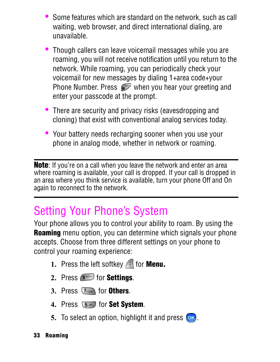 Setting your phone’s system | Samsung SPH A740 User Manual | Page 42 / 150