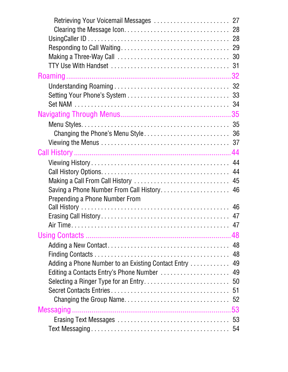Samsung SPH A740 User Manual | Page 5 / 150