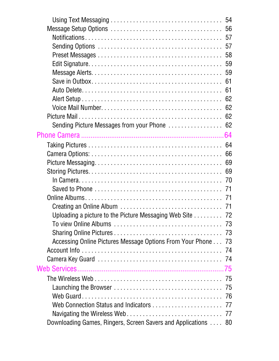 Samsung SPH A740 User Manual | Page 6 / 150