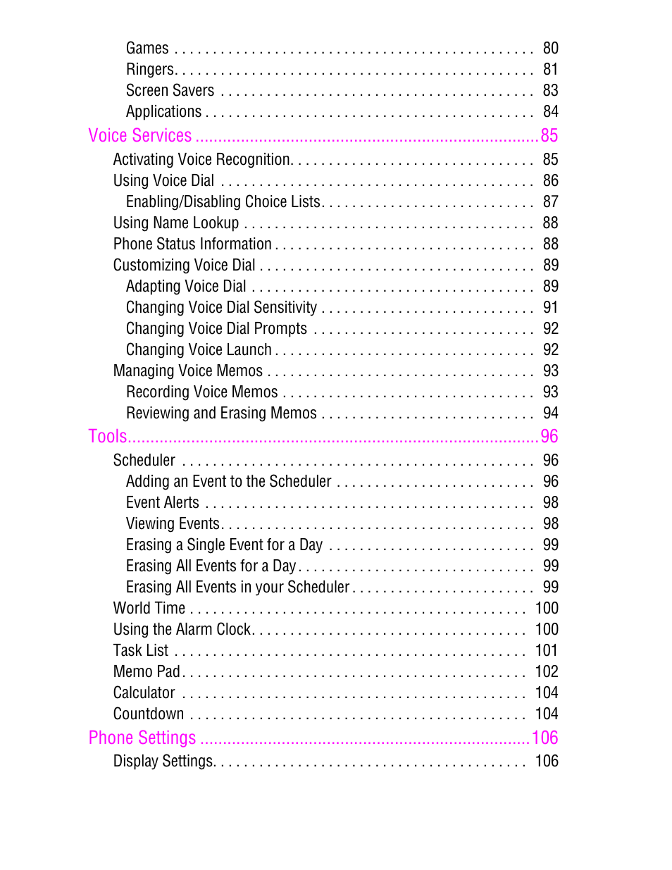 Samsung SPH A740 User Manual | Page 7 / 150