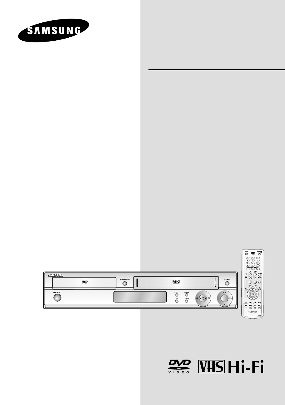 Samsung DVD-V9500 User Manual | 89 pages