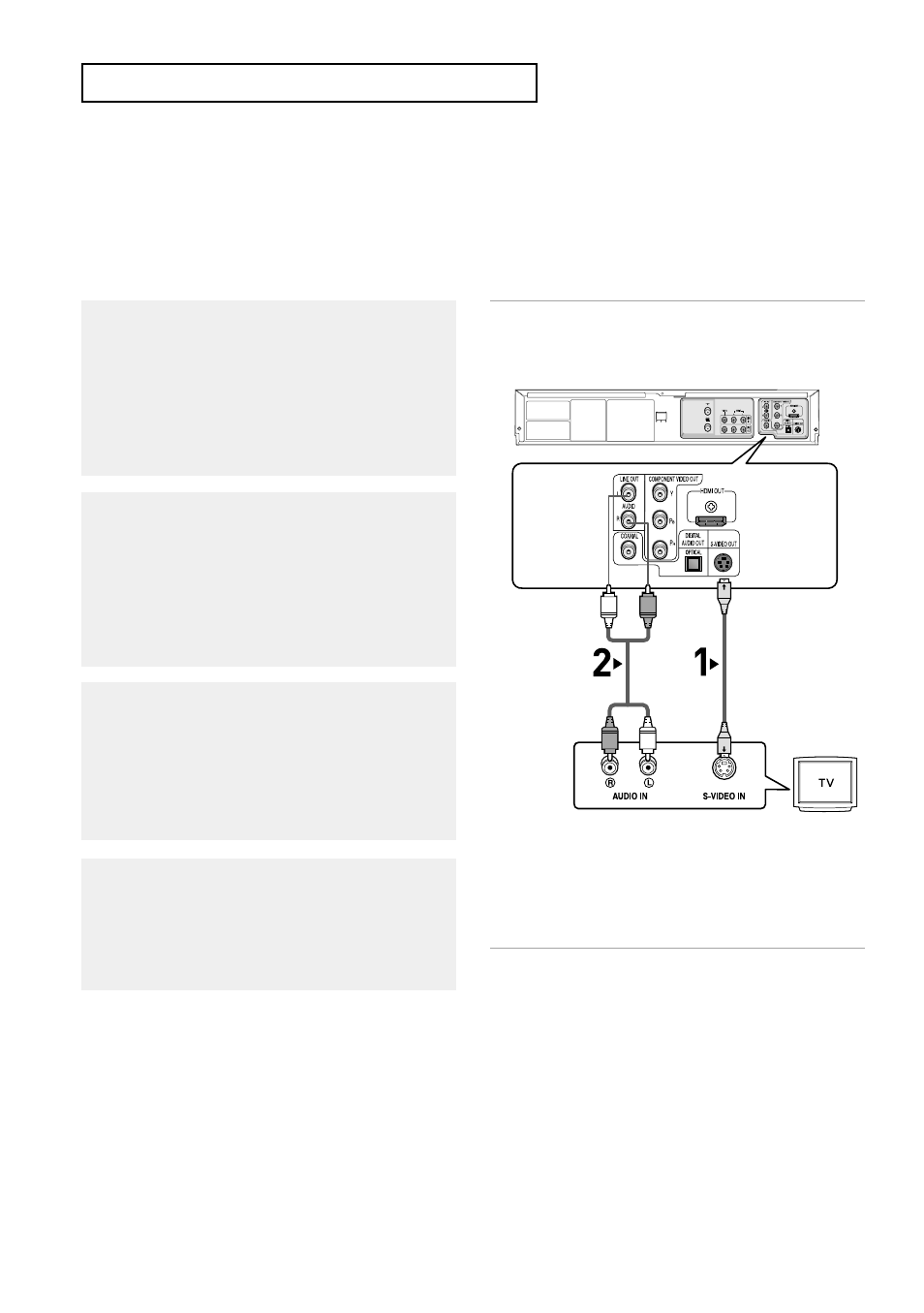 Connection to a tv (s-video) | Samsung DVD-V9500 User Manual | Page 14 / 89