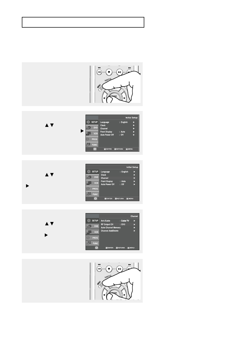 Selecting the rf output channel | Samsung DVD-V9500 User Manual | Page 28 / 89