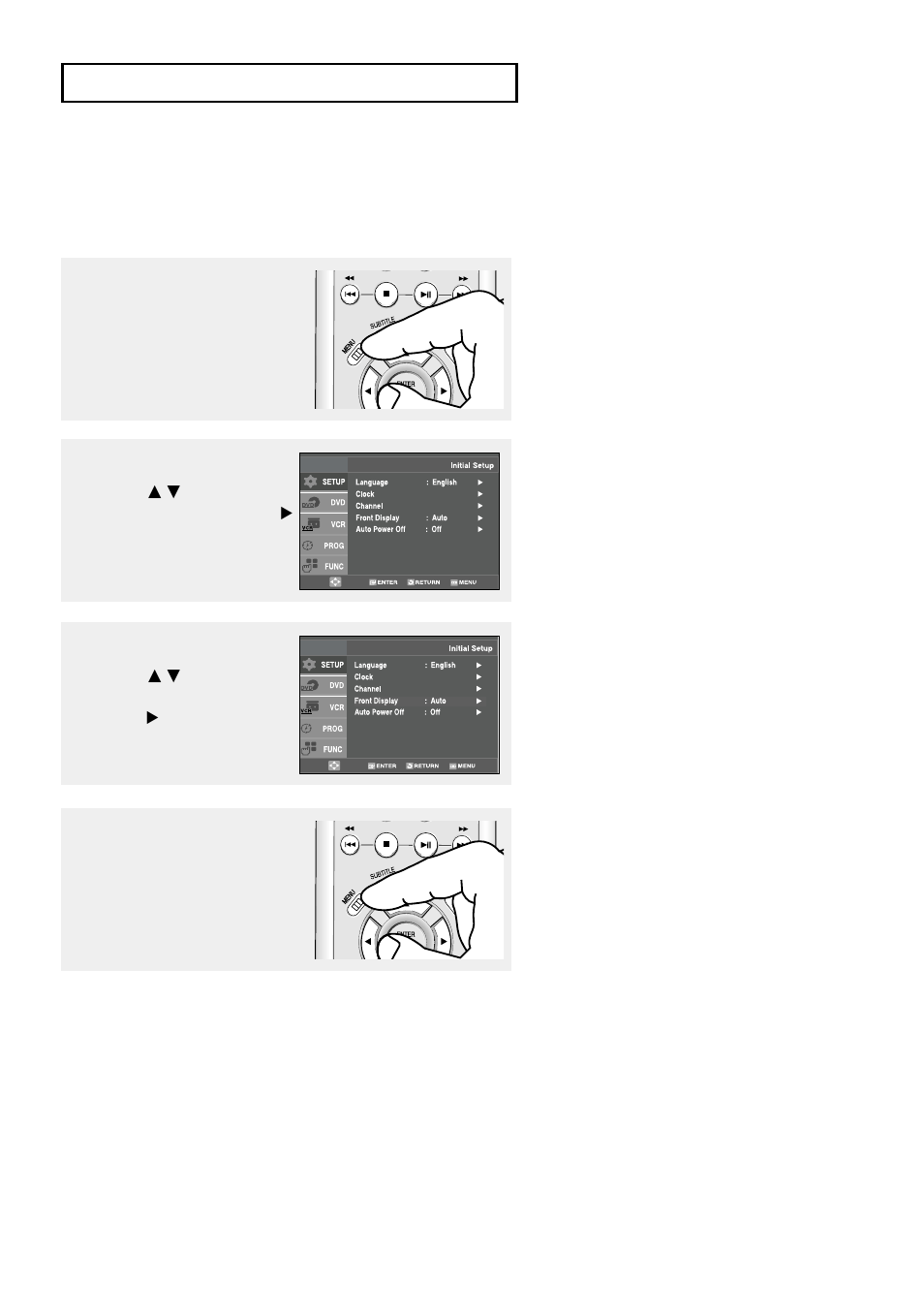 Setting the front panel display | Samsung DVD-V9500 User Manual | Page 29 / 89