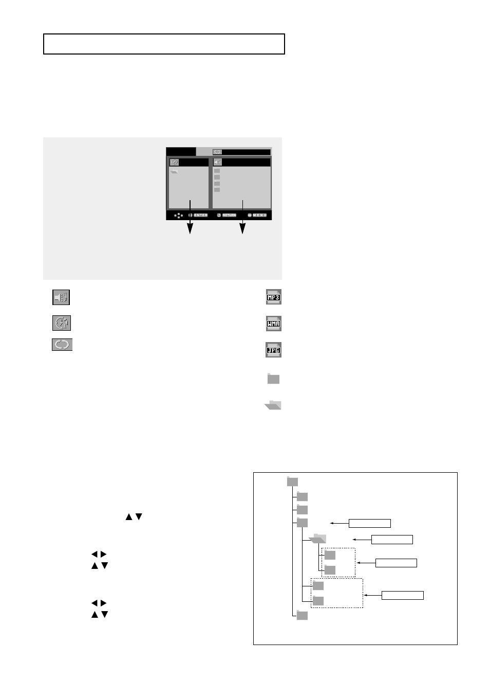 Clips menu for mp3/wma/jpeg, Folder selection, D v d o | Samsung DVD-V9500 User Manual | Page 48 / 89