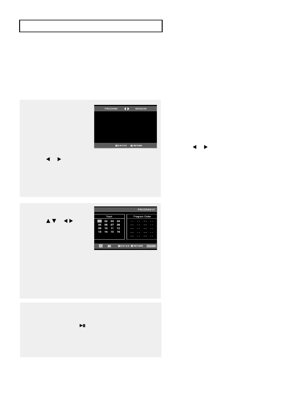 Program play & random play | Samsung DVD-V9500 User Manual | Page 51 / 89