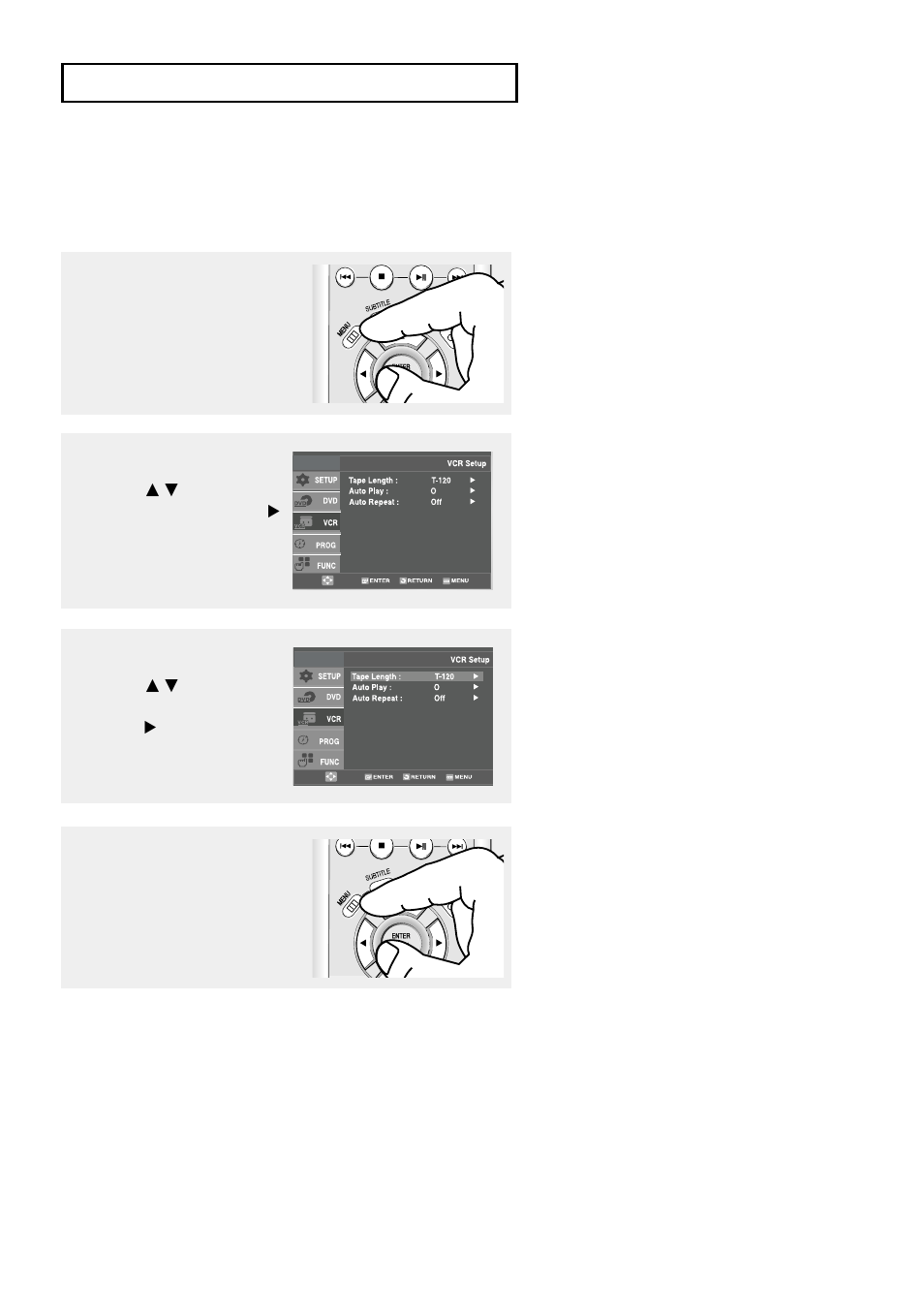 Selecting the cassette type | Samsung DVD-V9500 User Manual | Page 69 / 89