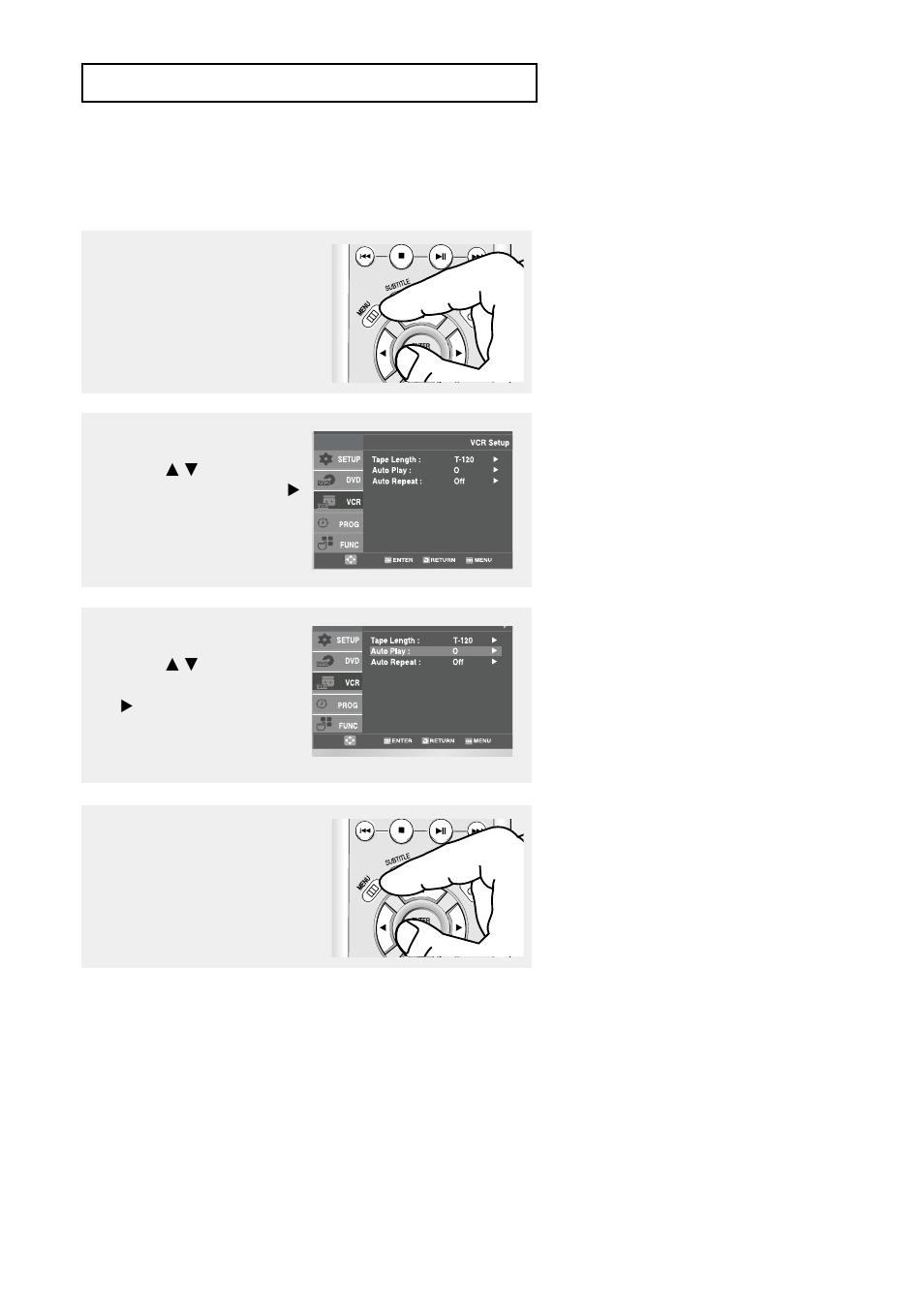 Setting the auto play | Samsung DVD-V9500 User Manual | Page 70 / 89
