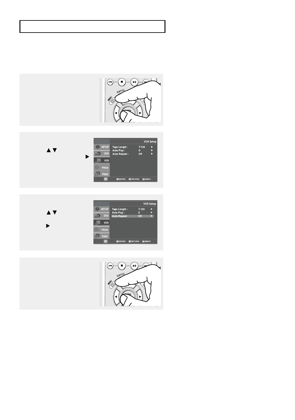 Setting the auto repeat | Samsung DVD-V9500 User Manual | Page 71 / 89