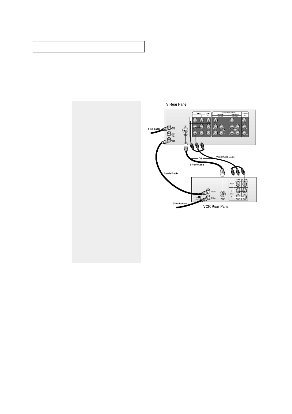 Connecting a vcr | Samsung PCL 6215R User Manual | Page 18 / 67