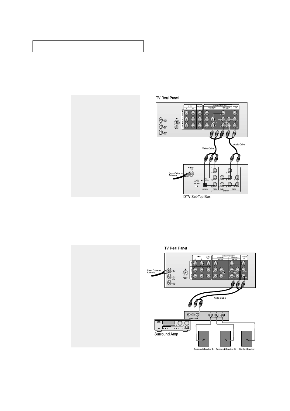 Connecting surround speakers (pcl545r only) | Samsung PCL 6215R User Manual | Page 21 / 67