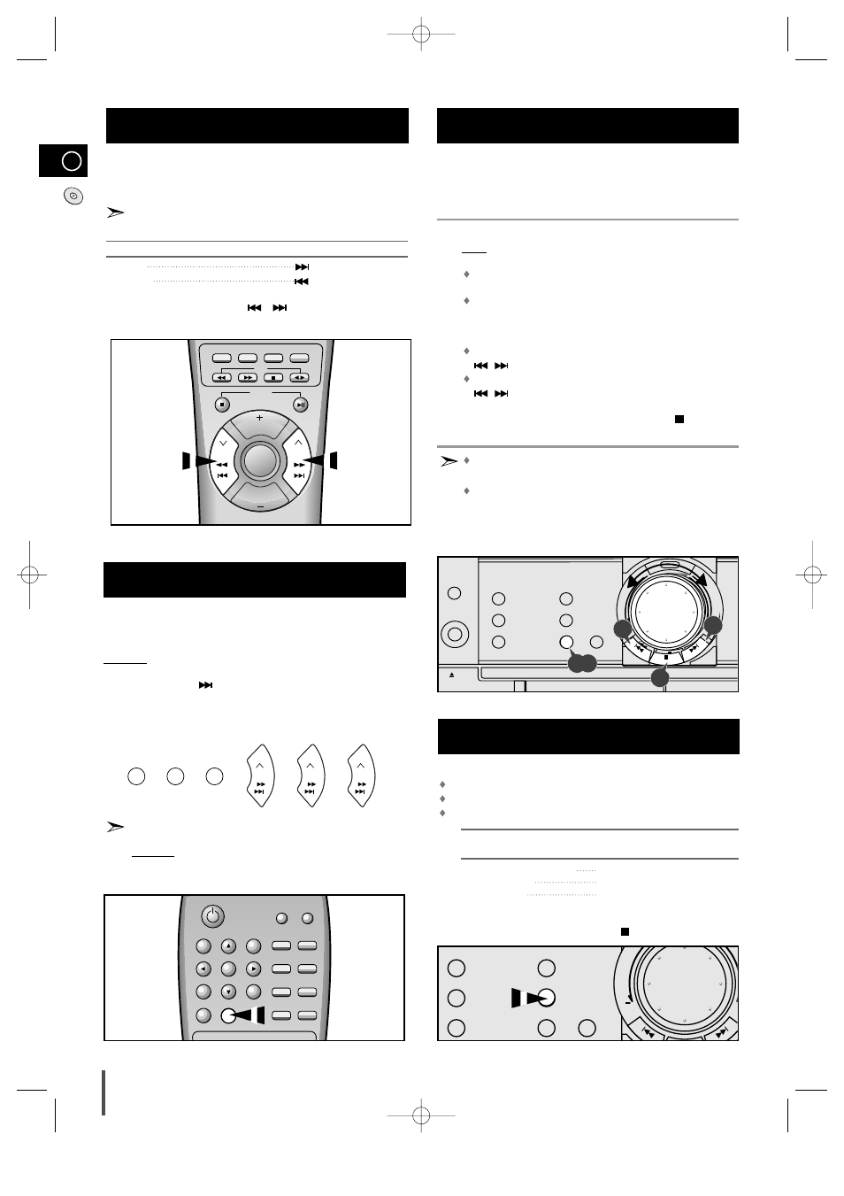 Searching for a specific music passage on a cd, Function to skip through 10 tracks at a time, Shuffle play function | Repeating one or all tracks on the compact discs, Shuffle play function 1 2 3 | Samsung MAX-VL85 User Manual | Page 14 / 30