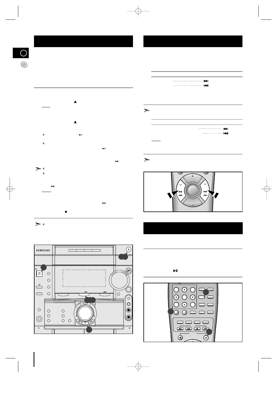 Video cd player playback, Search functions, Time search function | Samsung MAX-VL85 User Manual | Page 16 / 30