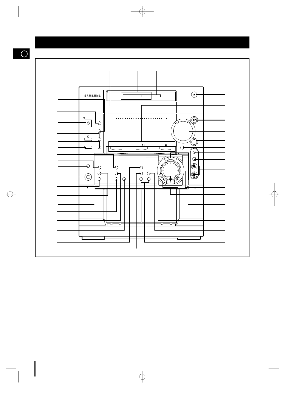 Installing your mini-compact system, Front panel view | Samsung MAX-VL85 User Manual | Page 4 / 30