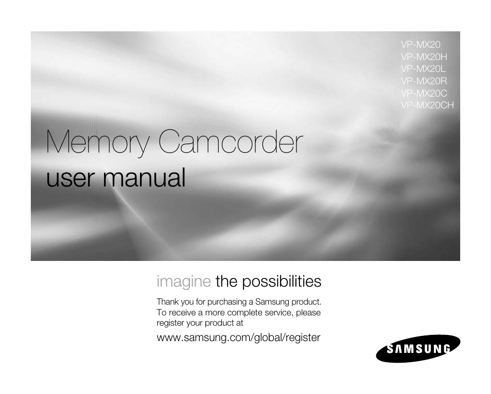 Samsung VP-MX20H User Manual | 121 pages