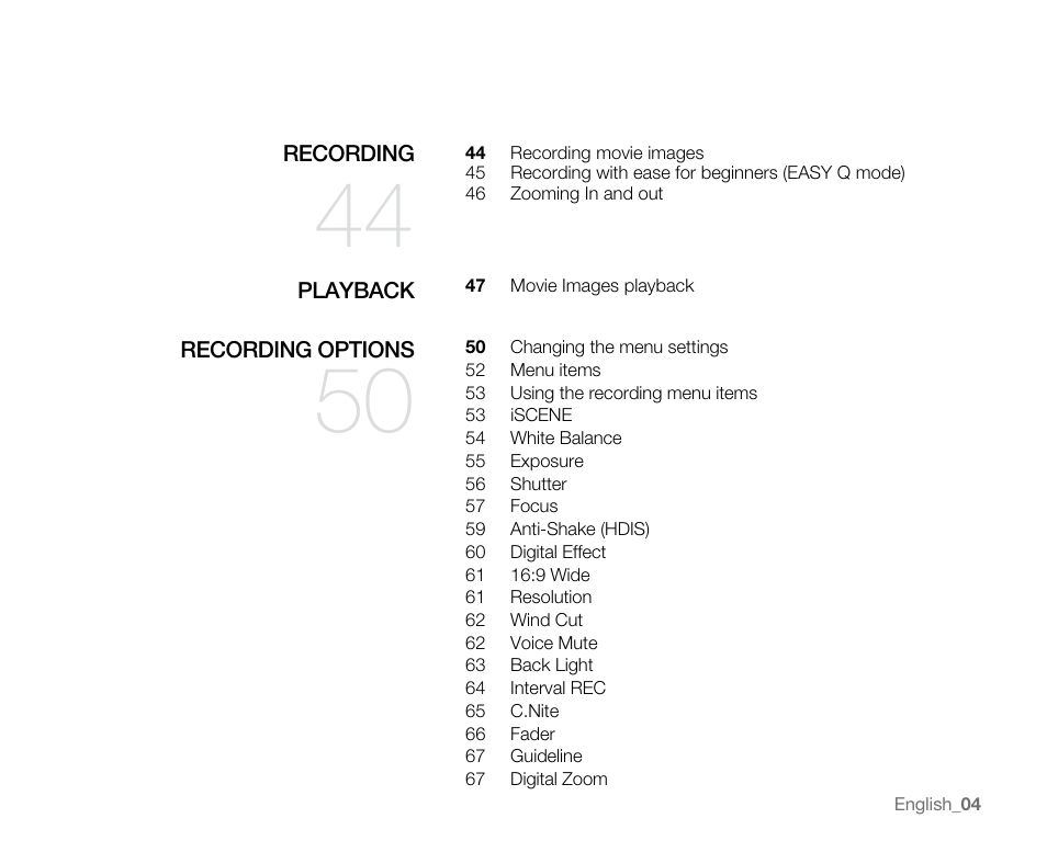 Samsung VP-MX20H User Manual | Page 10 / 121