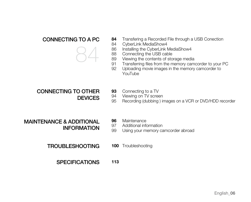Samsung VP-MX20H User Manual | Page 12 / 121