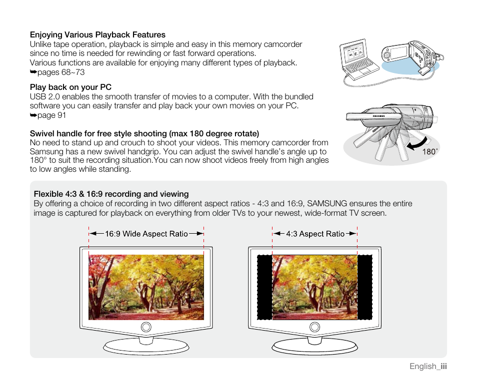 Samsung VP-MX20H User Manual | Page 3 / 121