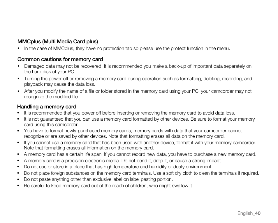 Samsung VP-MX20H User Manual | Page 46 / 121