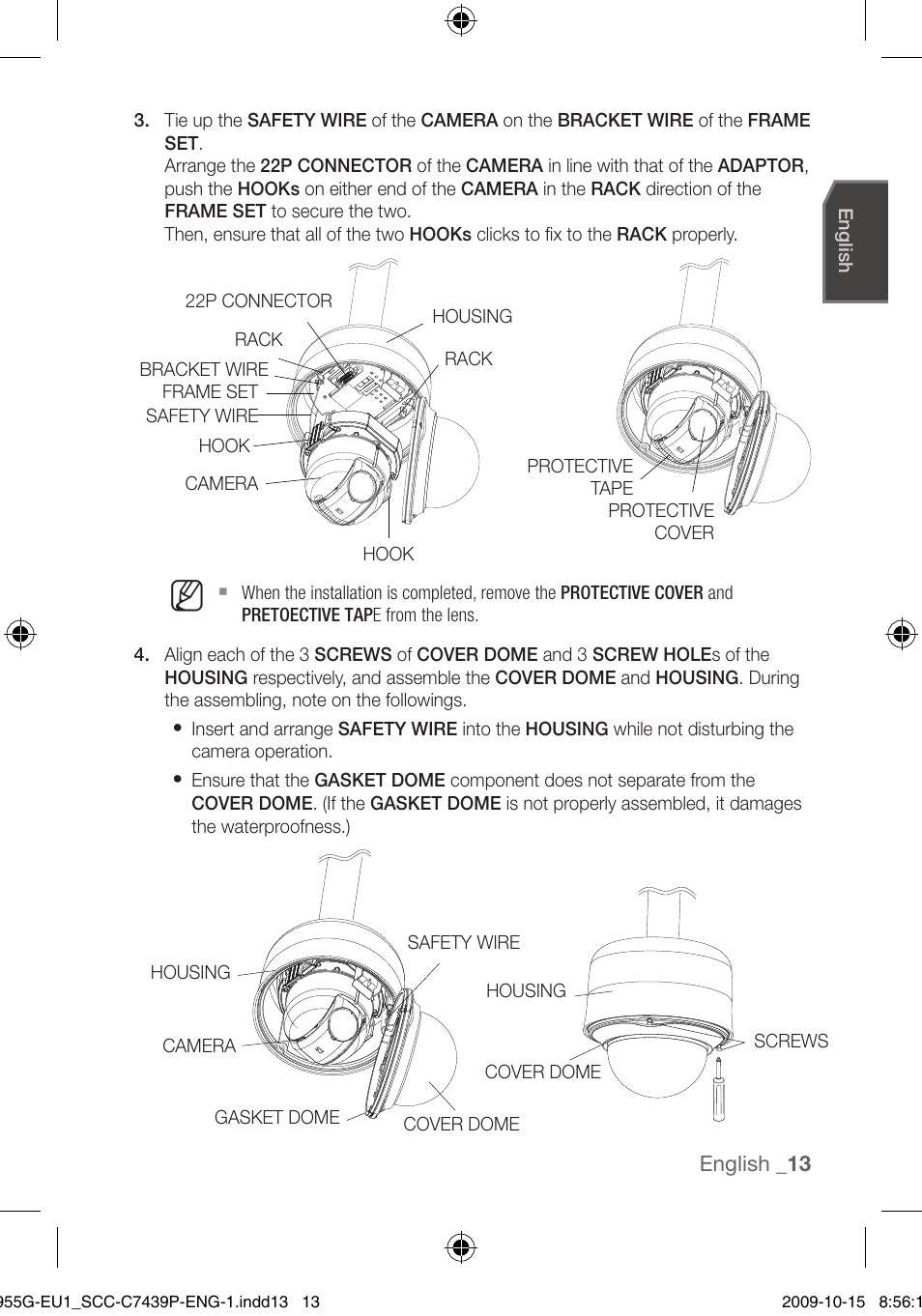 Samsung SCC-C7439P User Manual | Page 13 / 52