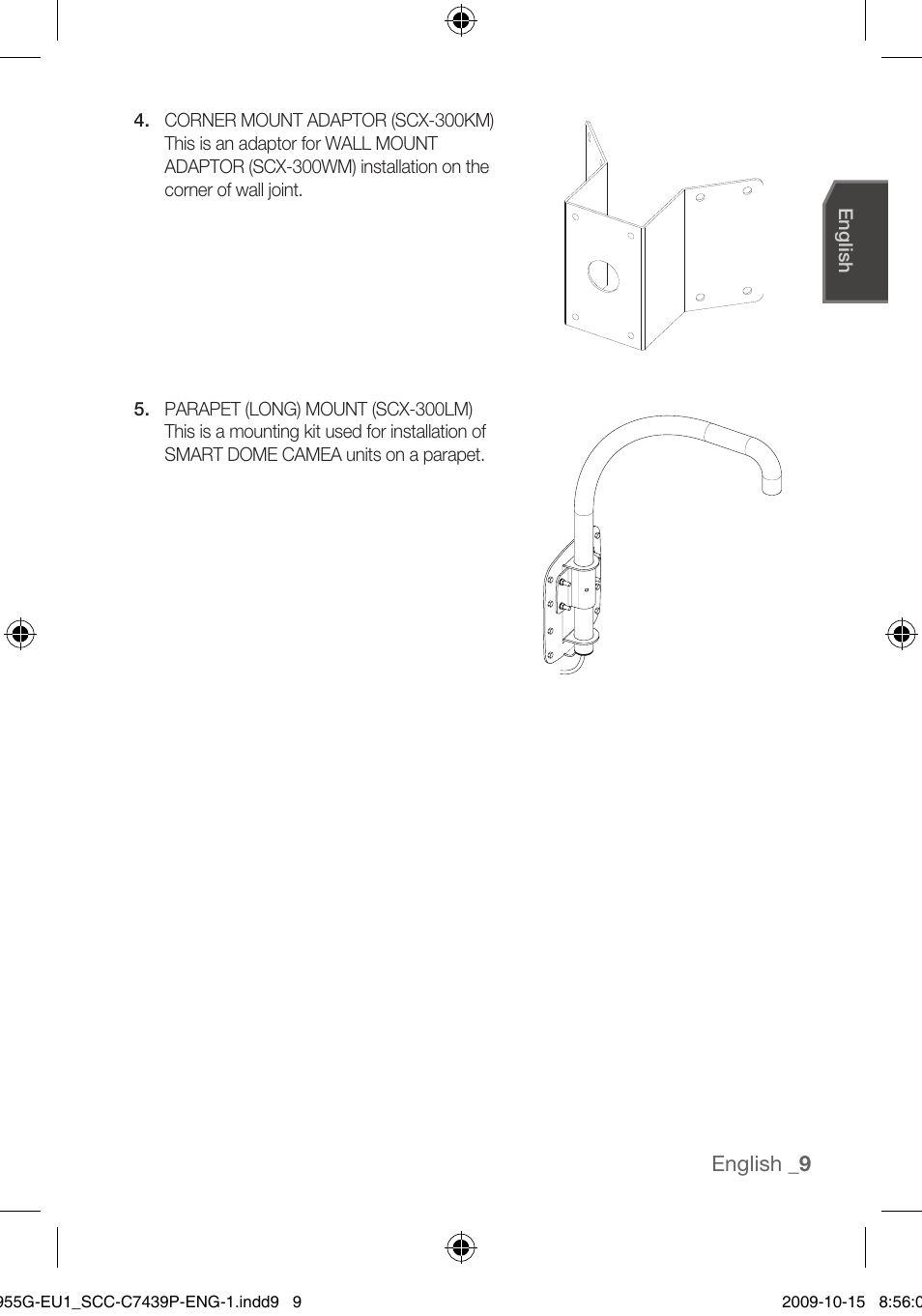 Samsung SCC-C7439P User Manual | Page 9 / 52