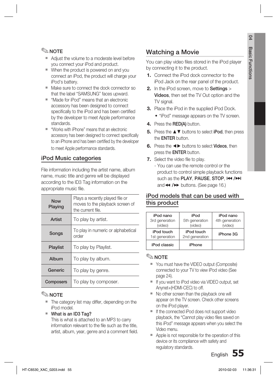Using internet@tv, Watching a movie | Samsung HT-C6530 User Manual | Page 55 / 69