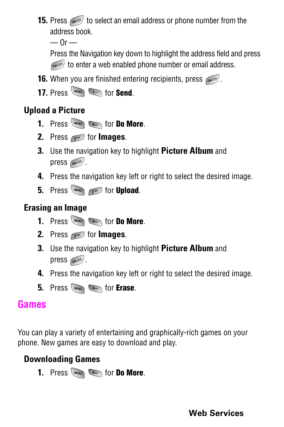 Games | Samsung 022004 User Manual | Page 125 / 142