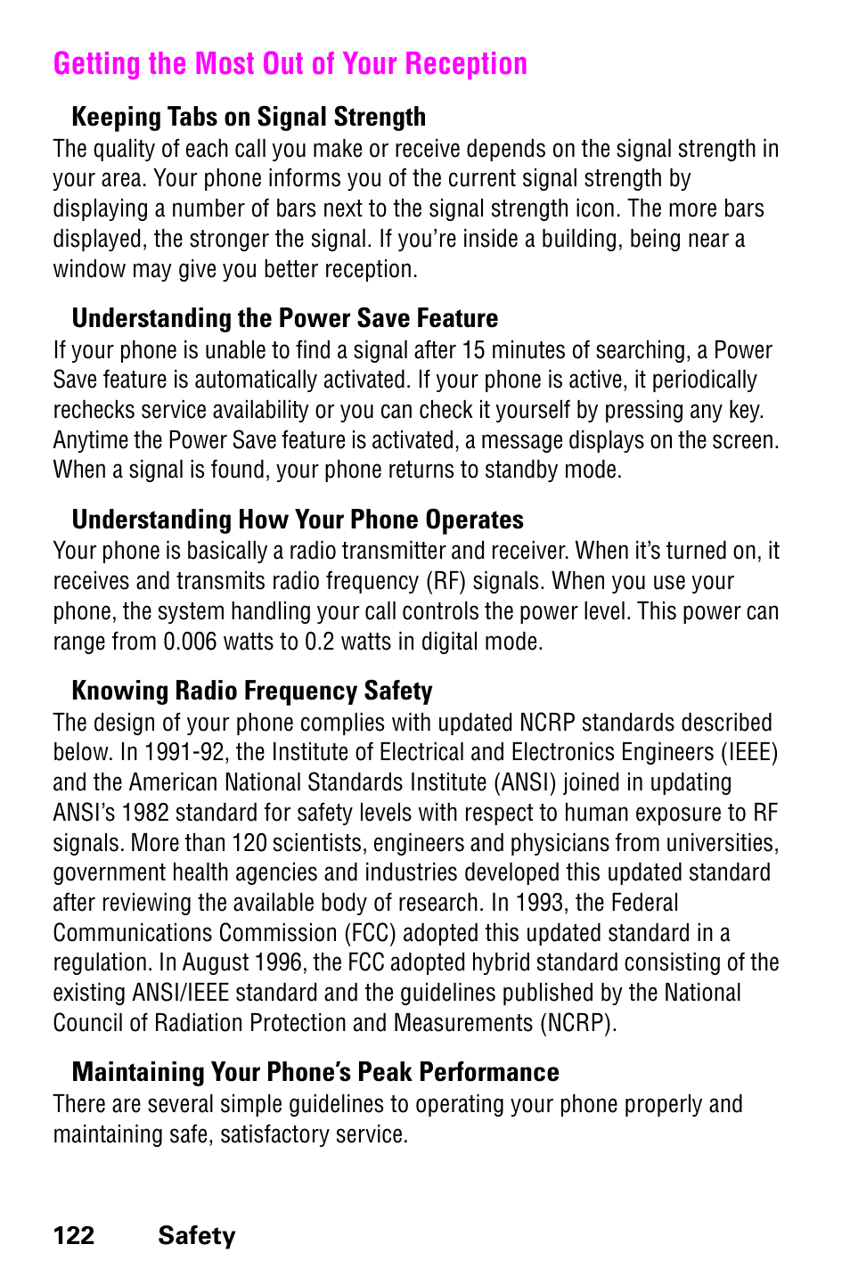 Getting the most out of your reception | Samsung 022004 User Manual | Page 130 / 142