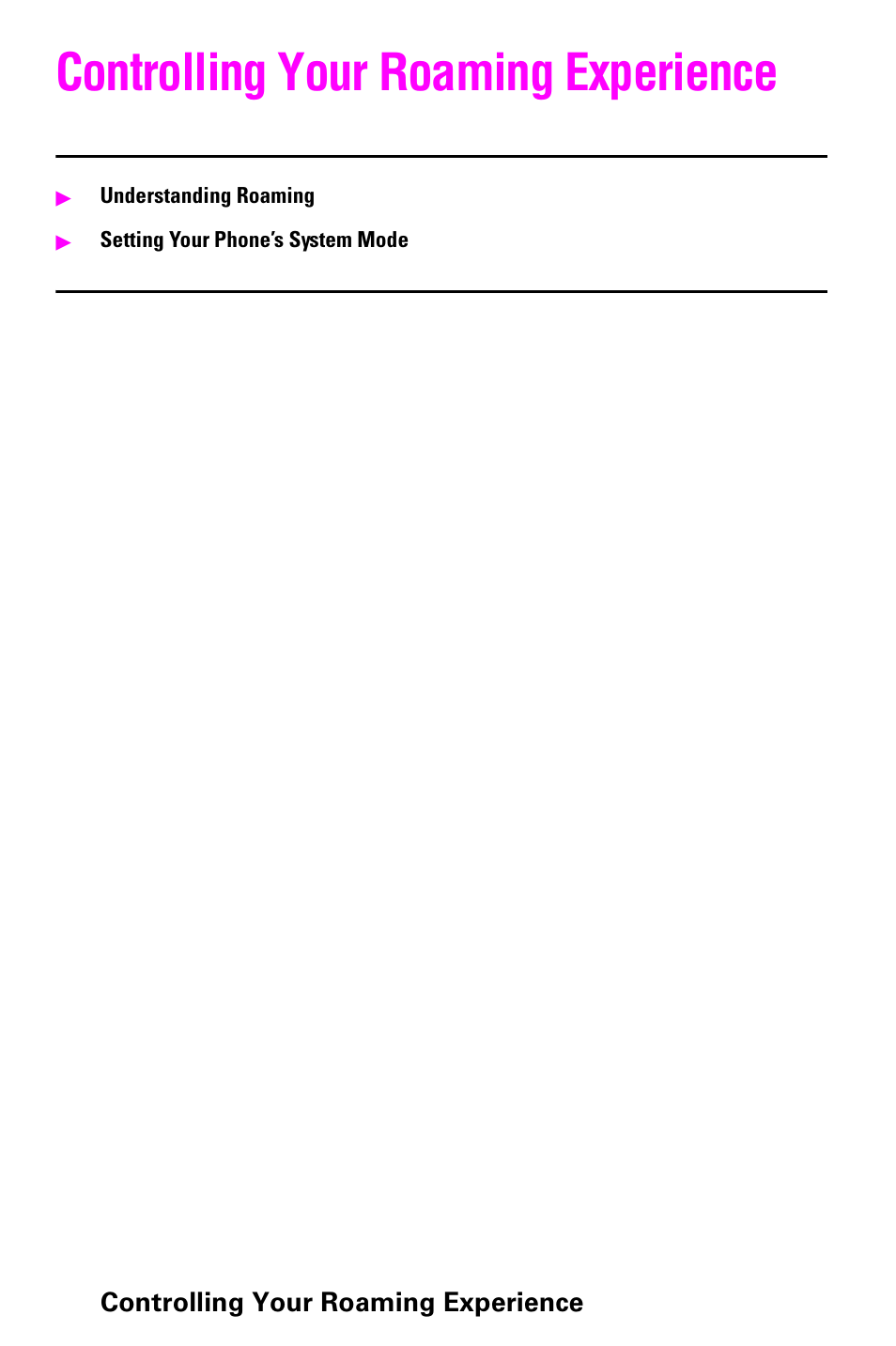 Controlling your roaming experience | Samsung 022004 User Manual | Page 40 / 142