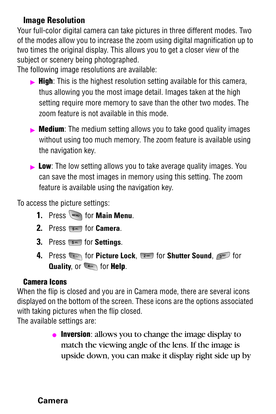 Image resolution | Samsung 022004 User Manual | Page 92 / 142