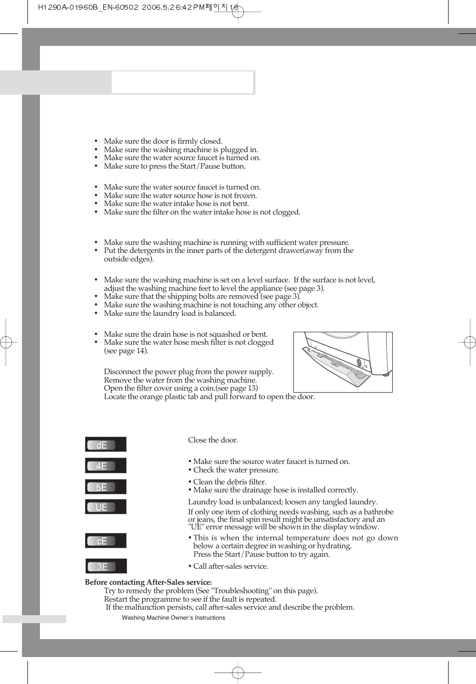 Troubleshooting, Problems and solutions, Understanding error messages | Samsung H1245A H1290A User Manual | Page 20 / 24