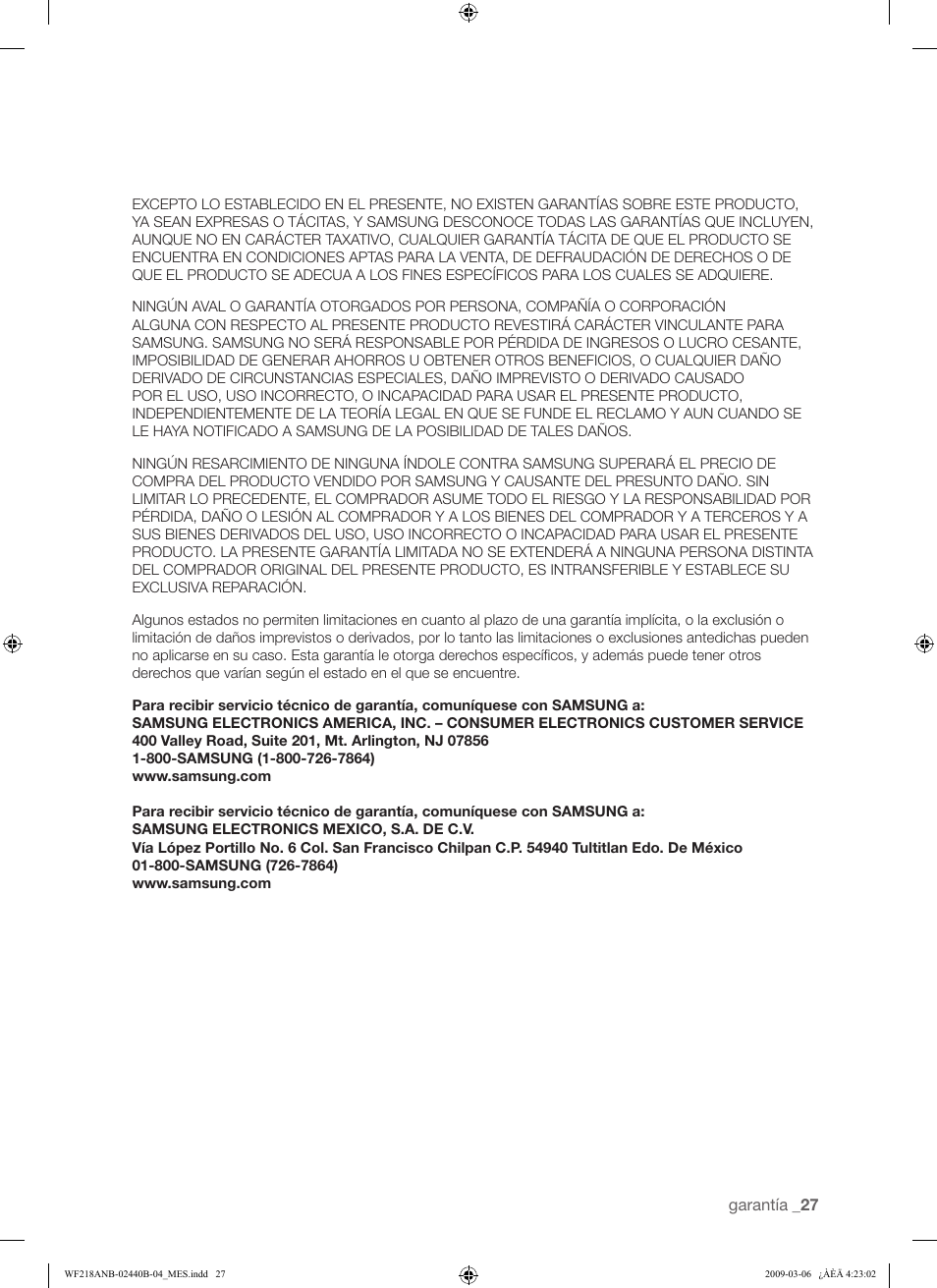Samsung WF218ANW User Manual | Page 55 / 56
