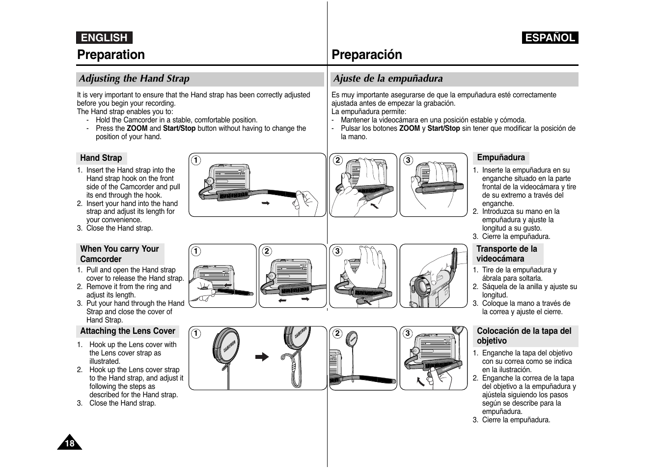 Preparation, Preparación | Samsung AD68-00839J User Manual | Page 19 / 122