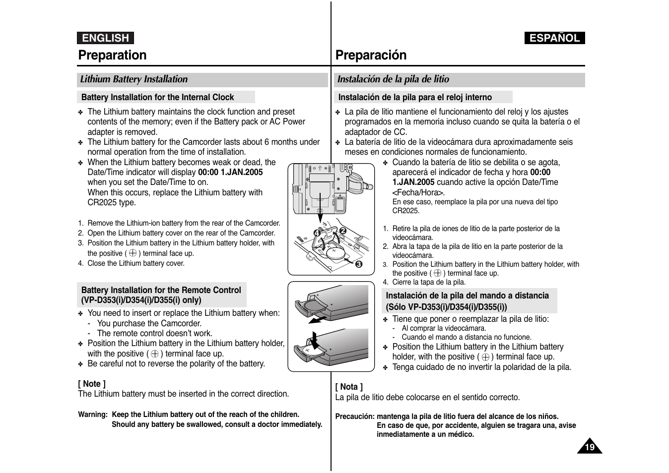 Preparation, Preparación, English español | Samsung AD68-00839J User Manual | Page 20 / 122