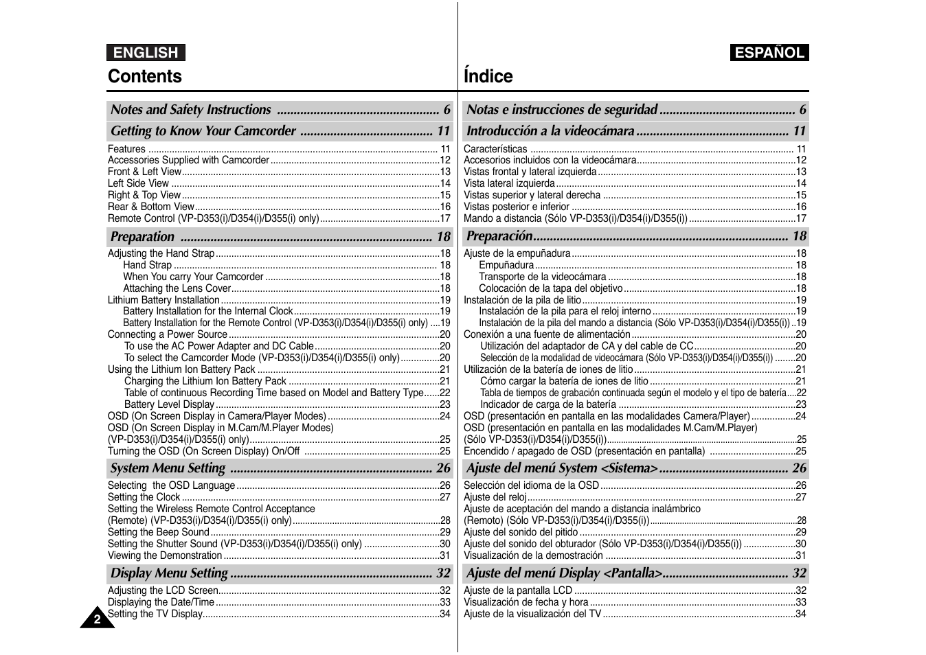 Contents índice | Samsung AD68-00839J User Manual | Page 3 / 122