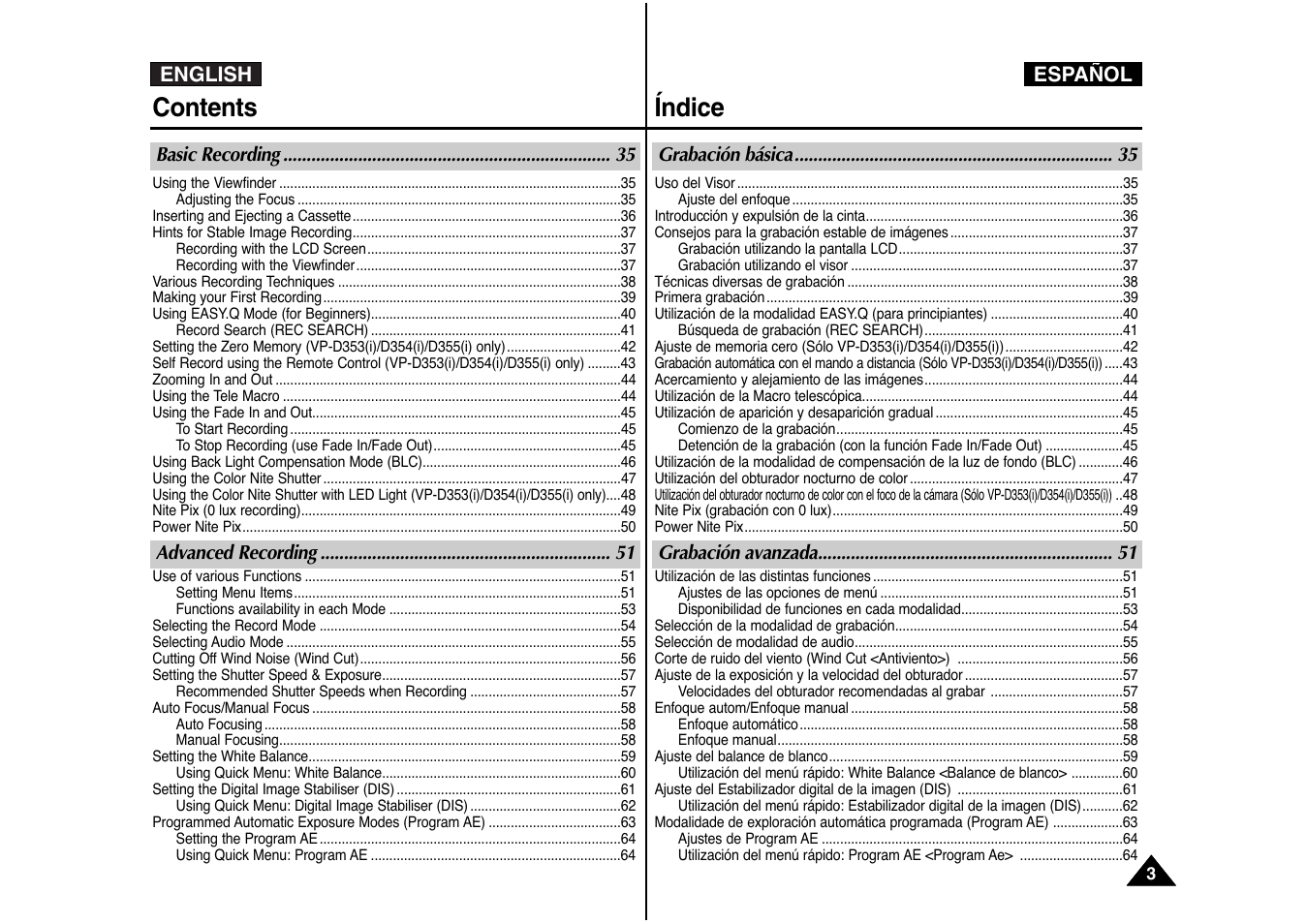 Contents índice | Samsung AD68-00839J User Manual | Page 4 / 122
