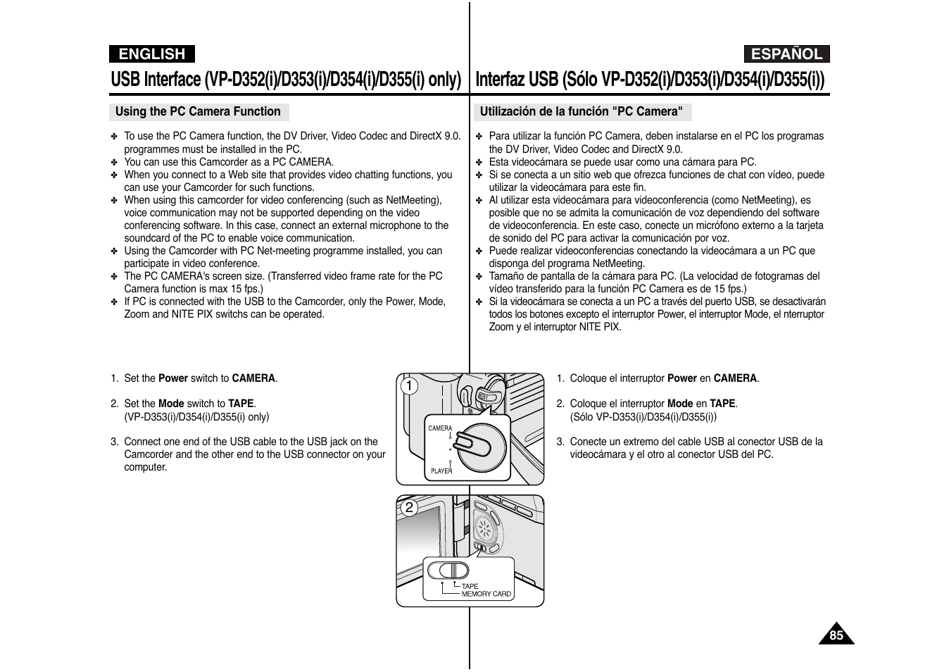 Español english | Samsung AD68-00839J User Manual | Page 86 / 122