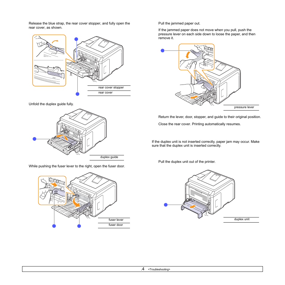 In the duplex unit area | Samsung ML-3470D User Manual | Page 46 / 103