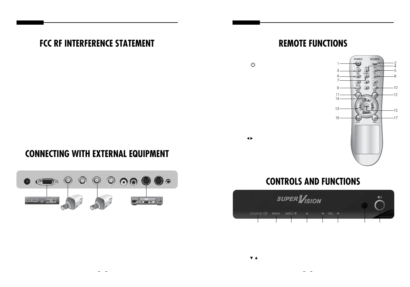 Remote functions, Controls and functions | Samsung STM-19LA/17LA User Manual | Page 4 / 8