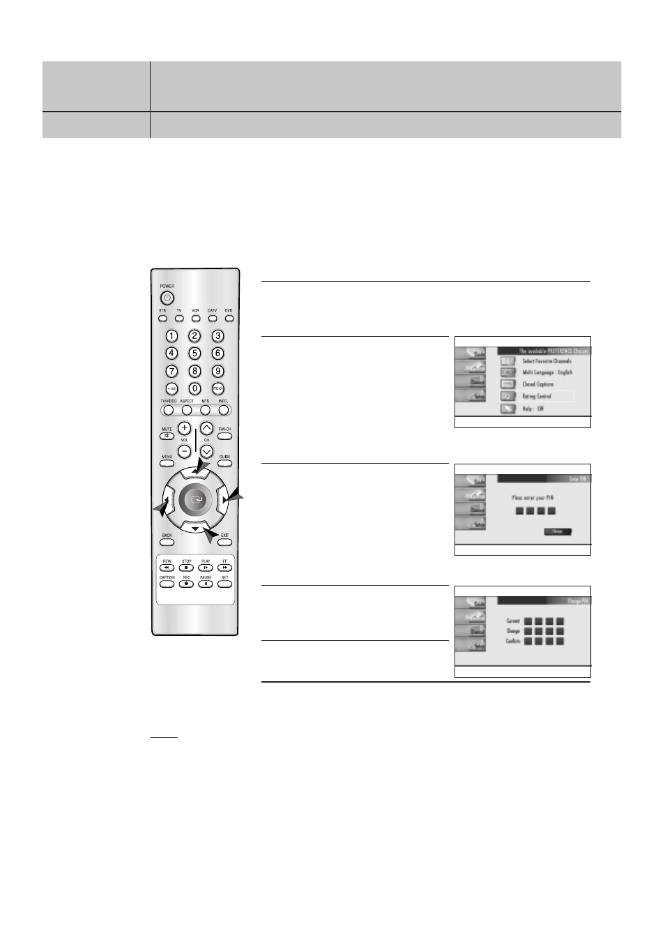 Rating control menu | Samsung SIR-T151 User Manual | Page 32 / 45