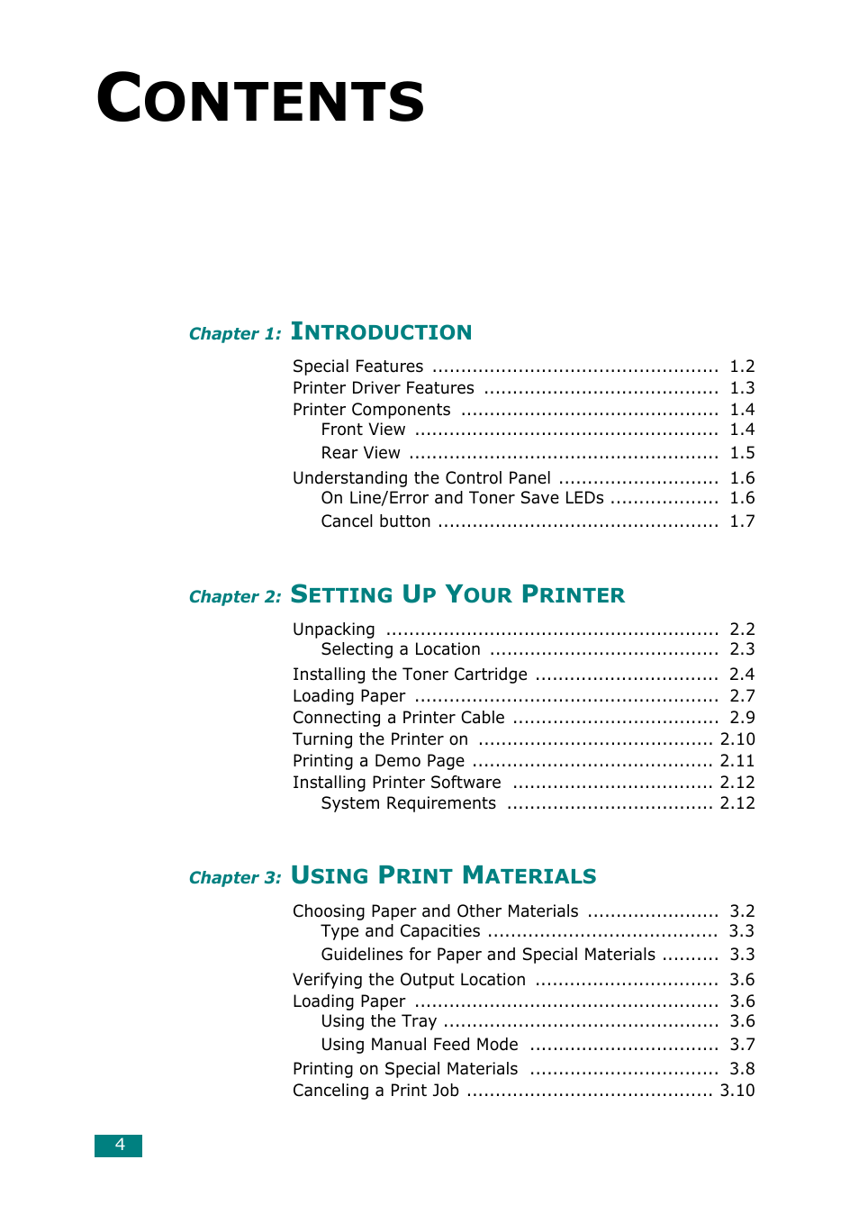 Samsung ML-1615 User Manual | Page 5 / 110