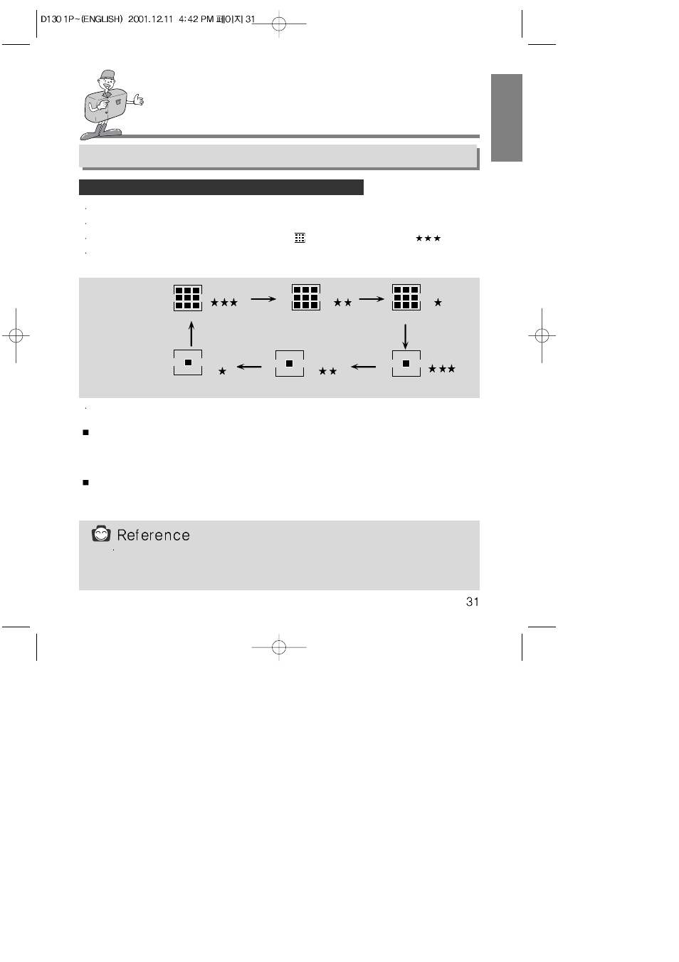 Setting up the function, Setting up the function by using the lcd panel, Select the quality and the resolution mode | Samsung 130 User Manual | Page 31 / 81