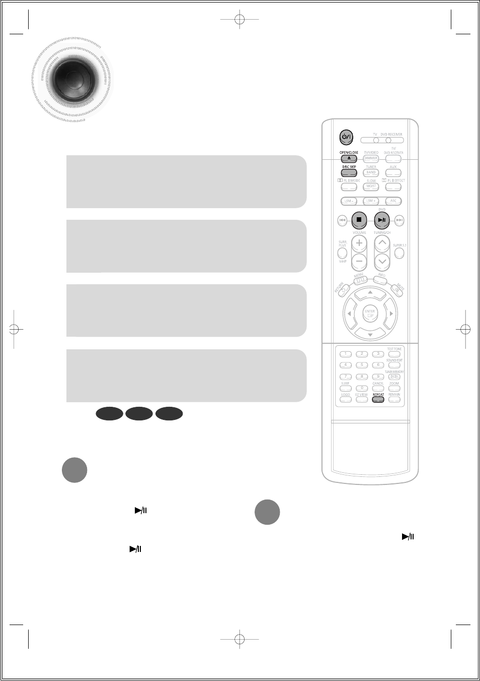 Operation, Disc playback, 27 disc playback | Samsung 20051111115925328 User Manual | Page 28 / 90