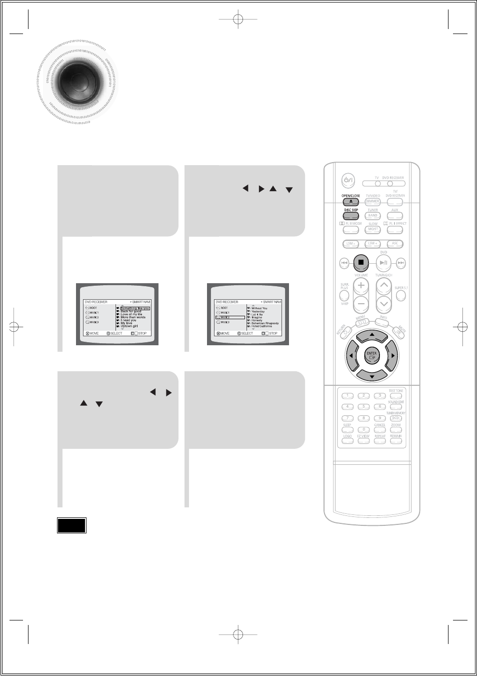 Mp3-cd playback | Samsung 20051111115925328 User Manual | Page 30 / 90