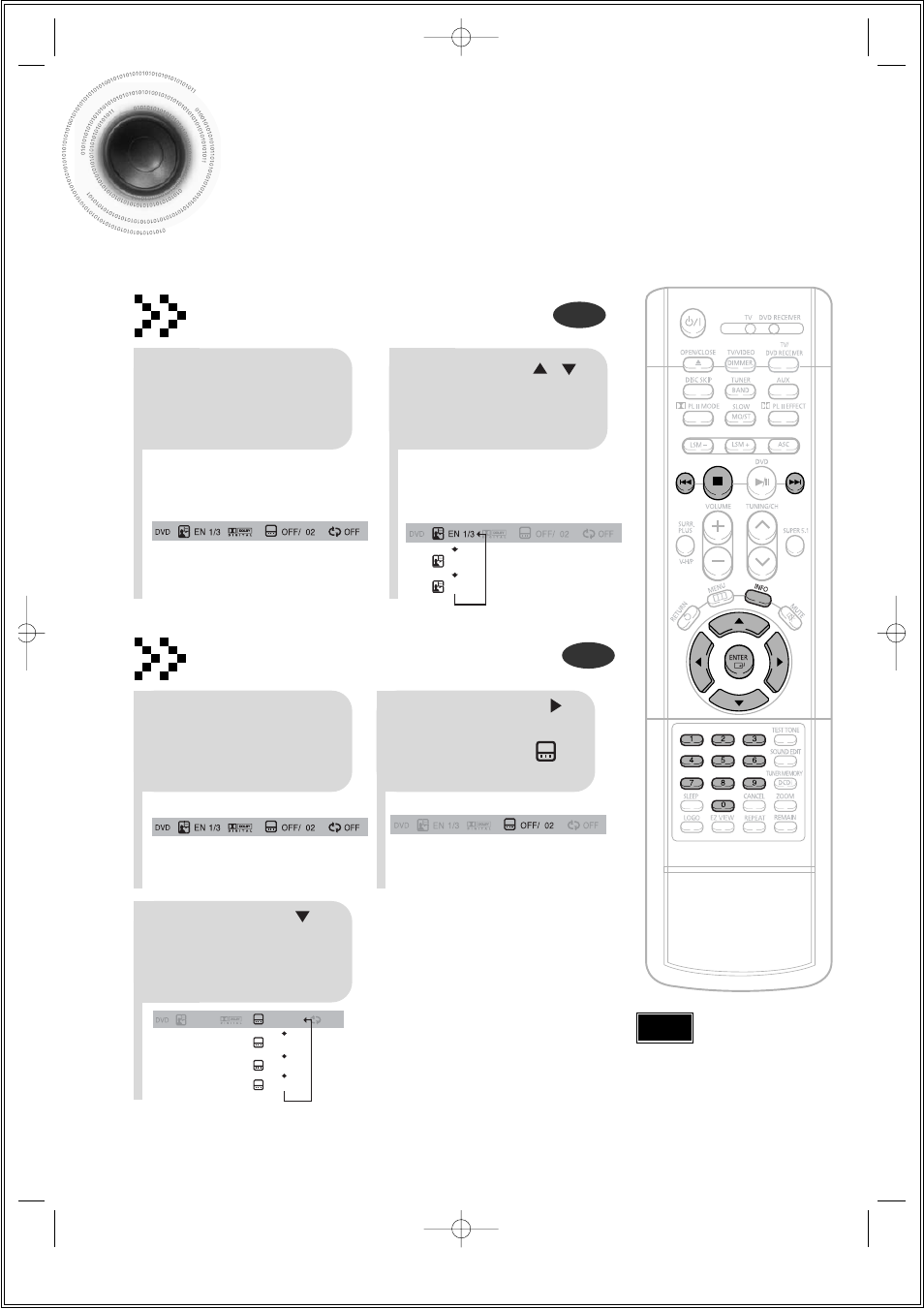 Selecting audio/subtitle language, 41 selecting audio/subtitle language, Audio language selection function | Subtitle language selection function | Samsung 20051111115925328 User Manual | Page 42 / 90