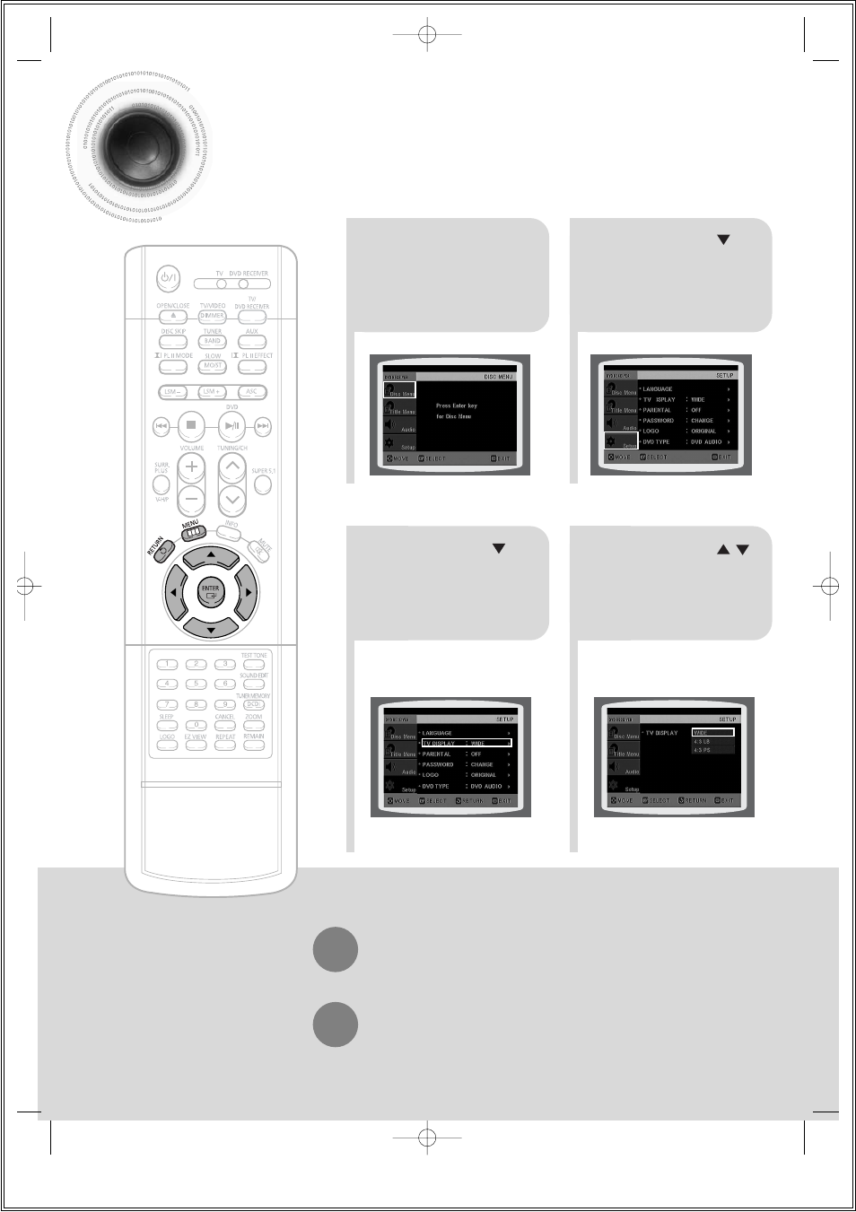 Setting tv screen type, 47 setting tv screen type | Samsung 20051111115925328 User Manual | Page 48 / 90