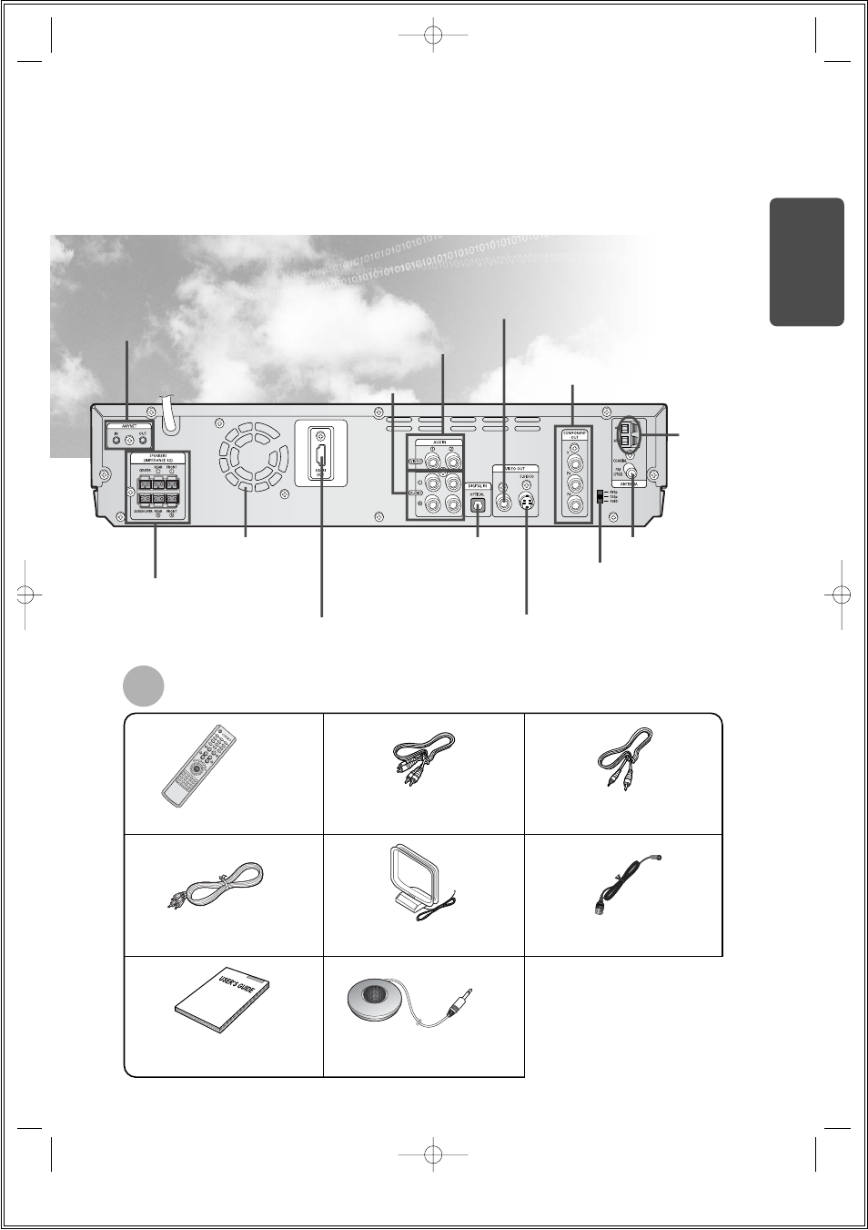 Rear panel, Accessories, Prep ara tion | Samsung 20051111115925328 User Manual | Page 9 / 90