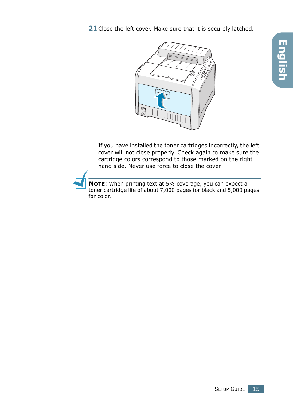 English | Samsung CLP-550N User Manual | Page 15 / 33