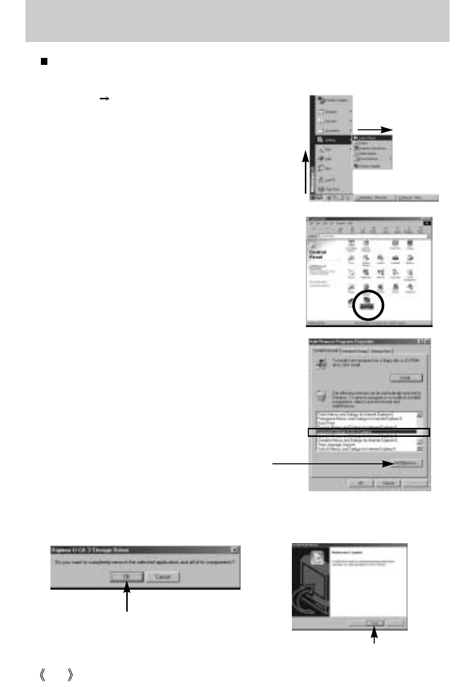 Removing the usb driver for windows 98se | Samsung Digimax U-CA 3 User Manual | Page 108 / 128