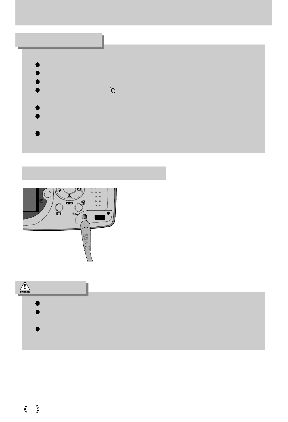 Connecting to a power source, Information, Danger | Samsung Digimax U-CA 3 User Manual | Page 14 / 128